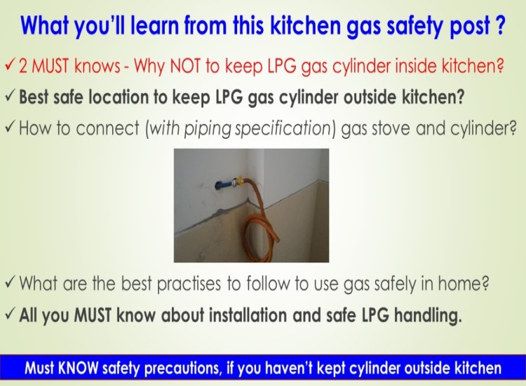 2 reasons why we Must NOT keep gas cylinder in kitchen?